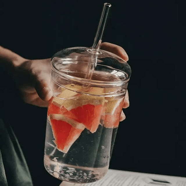 Borosilicate glass dome top tumbler 